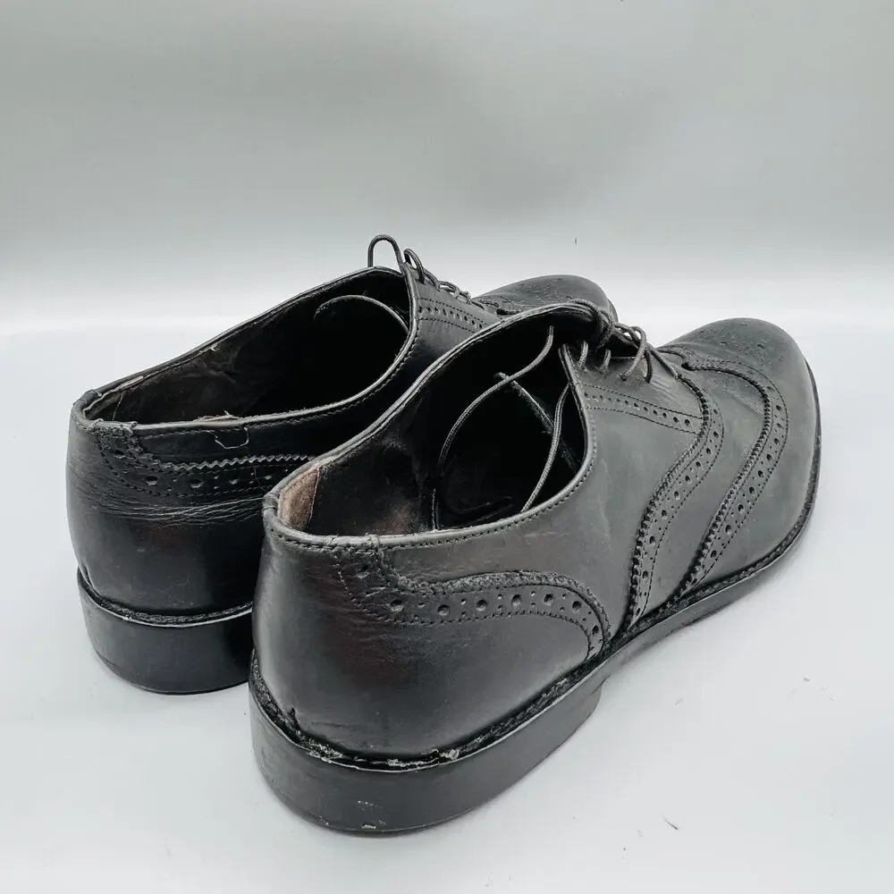 To Boot New York Shoes Mens 12 Black Leather Adam Derrick Wingtip Oxford Dress